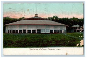 1910 View Of Chautauqua Coliseum Waterloo Iowa IA Posted Antique Postcard 