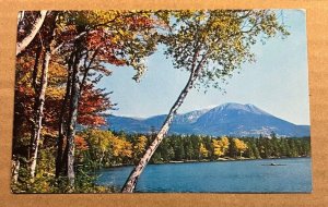 UNUSED POSTCARD - MT. KATAHDIN FROM KIDNEY POND CAMPS, BAXTER PARK, MAINE