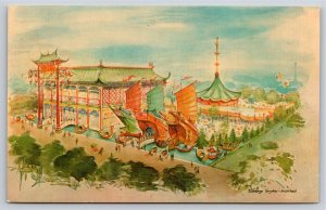 New York~Air View Hong Kong Pavilion New York Pavilion~1964 Vintage Postcard