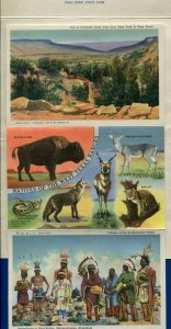 Palo Duro State Park West Texas Miniature Grand Canyon linen postcard folder