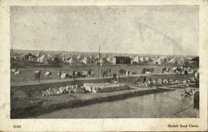 iraq, Sheikh Saad Camp (1910s) Postcard