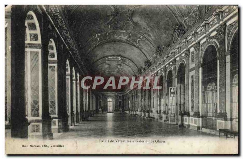 Old Postcard Versailles Palace Versilles Hall of Mirrors