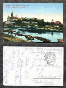 dc363 - KRAKOW Poland 1915 Castle. WW1 Austria KuK Fieldpost. Soldier's Mail