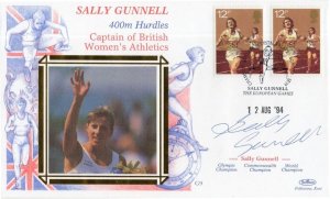 Sally Gunnell British Olympic Gold Athletics Hand Signed Benham FDC