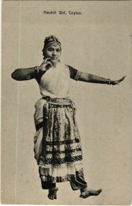 PC CPA SRI LANKA, CEYLON, NAUTCH GIRL, Vintage Postcard (b12759)