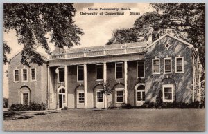 Storrs Connecticut 1930s Postcard University Of Connecticut Community House