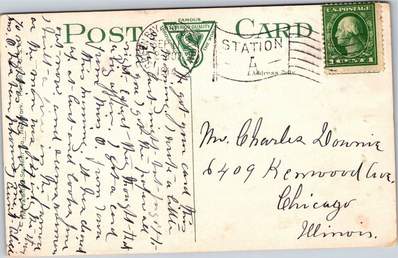 Postcard WI Greenbay St. Joseph's Orphans Home on Fox River 1914