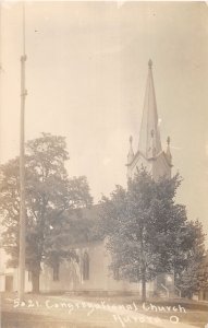 J61/ Aurora Ohio RPPC Postcard c1910 Leiter Congregational Church  327