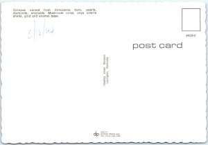 c1980s KY Octopus Carved Rhinoceros Horn Pearls Lg PC Headley Jewelry Museum M34