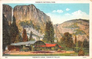 Yosemite National Park Yosemite Lodge Vintage Postcard AA63070