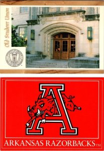 2~4X6 Postcards Fayetteville UNIVERSITY OF ARKANSAS Old Student Union~Razorback