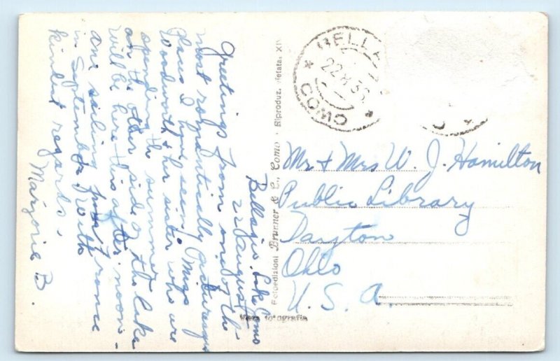 RPPC Bellagio - Lago di Como - ITALY Postcard