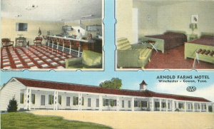 Tennessee Winchester Arnold Farms Motel Kropp Roadside Postcard 22-2779