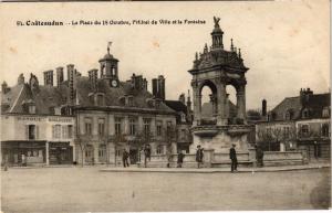 CPA CHATEAUDUN - La Place du 18 Octobre L'Hotel de Ville et la Fontaine (179613)
