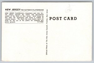 RPPC New Jersey  Panorama  The Nation's Playground  2 Boys on Cliff  Postcard