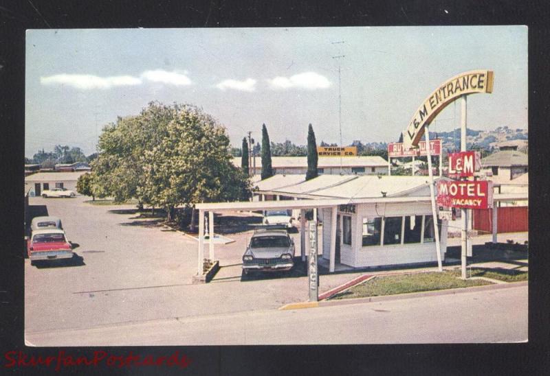 HEALDSBURG CALIFORNIA L AND M MOTEL 1950's CARS VINTAGE 