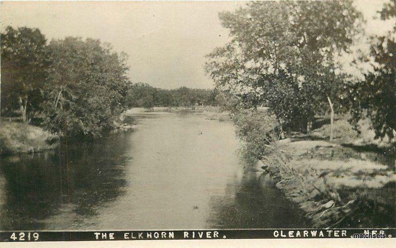 Antelope County Elkhorn River 1908 Clearwater Nebraska RPPC real photo 11594