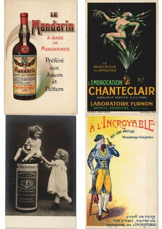 ADVERTISING PUBLICITÉ with BETTER 110 Vintage Postcards Pre-1940 (L4542)