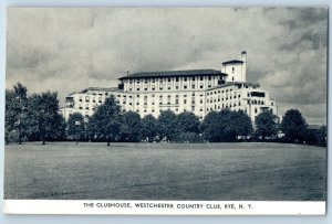 Rye New York Postcard Clubhouse Westchester Country Club General View 1940 Linen