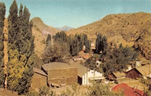 MITCHELL, OR  Oregon  BIRD'S EYE CITY VIEW  Highway 28-John Day Country Postcard