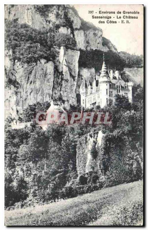 Old Postcard Environs de Grenoble Sassenage Le Chateau des Cotes