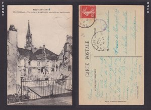 FRANCE, Postcard, Thann, Une partie de la rue Curiale, WWI