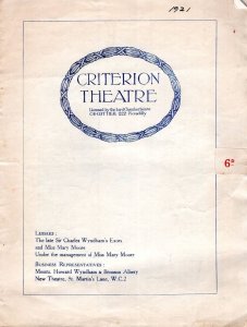 Ambrose Applejohns Adventure Criterion Charles Hawtrey Theatre Programme