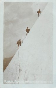 Mountaineering Austria Ferner climbing 1906 photo postcard