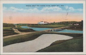 Postcard Oneida Golf + Riding Club Green Bay WI 1937