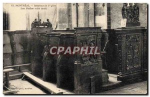 Postcard Old Montreal Interior L & # 39Eglise stalls