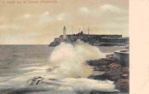 A North Day El Morro Lighthouse Havana Cuba 1905c postcard