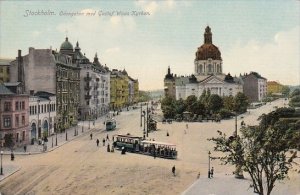 Sweden Stockholm Odengatan med Gustaf Wasa Kyrkan