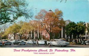 Postcard Florida St. Petersburg 1st Presbyterian Church Sun News Teich 23-8060