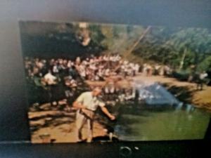 Postcard  Trout Fishing Pond at Buck Lake Ranch in Angola, IN
