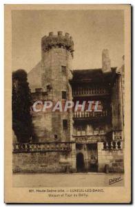 Old Postcard Haute Saone Jolie Luxeuil Bains House and Tower Bailly