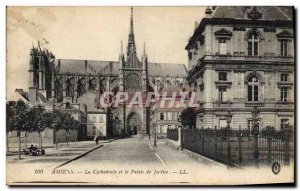 Old Postcard Amiens Cathedral and the Palace of Justice