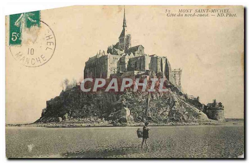 CARTE Postal Former Mont Saint Michel North West coast