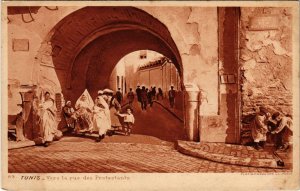 PC CPA TUNISIA TUNIS vers la rue des Protestants JUDAICA (a15841)