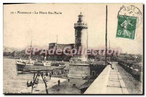 Postcard Old Marseille Le Phare Ste Marie