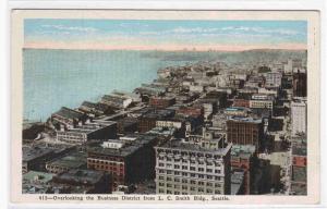 Panorama Business District Seattle Washington 1920s postcard