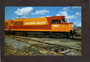 ID Southern Pacific Railroad Train Locomotive 7031 Boise Idaho Postcard