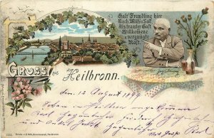 c1899 Postcard; Gruss aus Heilbronn Germany Baden-Württemberg posted