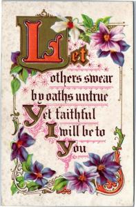 Let others smear by oaths untrue Yet faithful I will be to You - Posted 1911