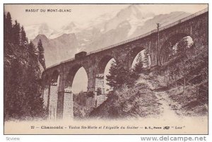 Massif du Monte-Blanc, Viaduc Ste-Marie et l´Aiguille du Gouter, Chamonix, H...