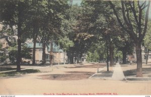 PRINCETON, Illinois, 1900-10s; Church Street, from East Park Avenue, looking ...