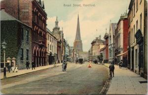 Broad Street Hereford England UK Boots Cash Chemista Pelham c1907 Postcard D90