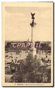 Old Postcard Bordeaux Girondins Monument