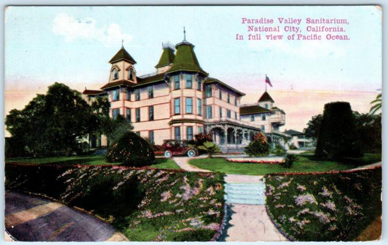 NATIONAL CITY, California CA   PARADISE VALLEY SANITARIUM  1915  Postcard