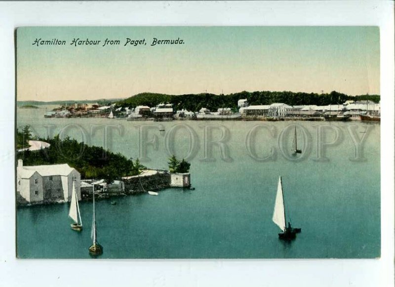 3090311 BERMUDA Hamilton Harbour from Paget Vintage PC