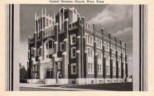 Postcard Central Christian Church Waco Texas
